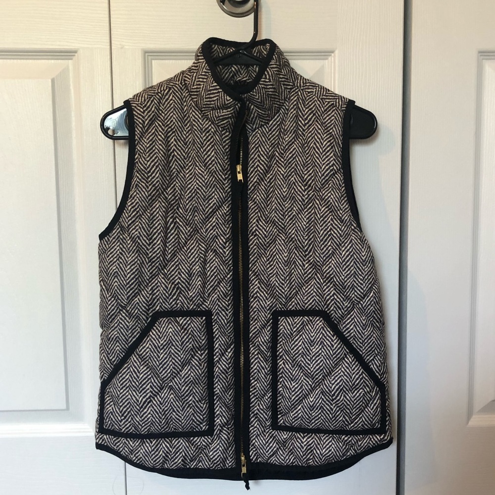 J. Crew Printed Quilted Puffer Vest